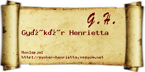 Gyökér Henrietta névjegykártya
